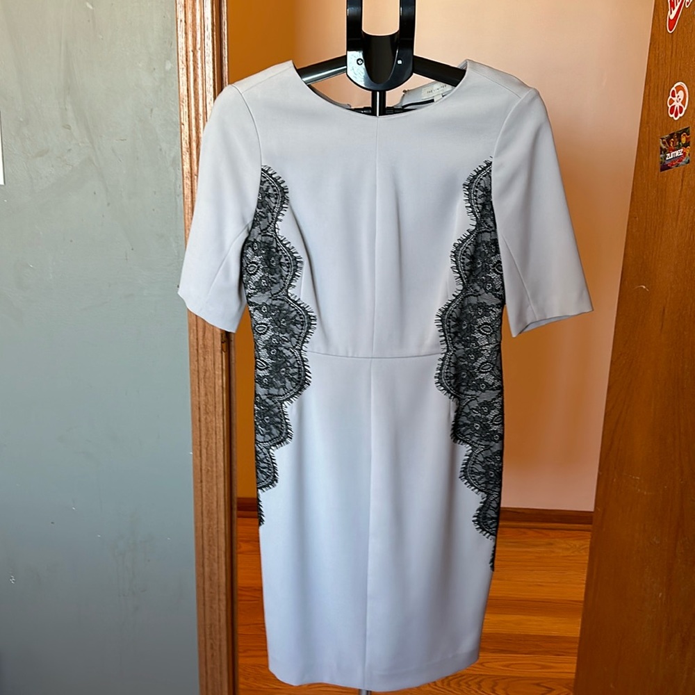 The Limited gray and black dress. Great for a wedding or party